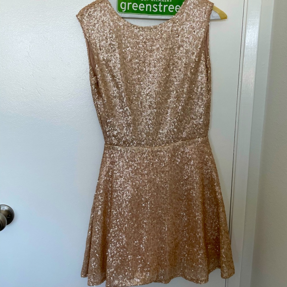 Zara Glitter dress with low v back